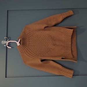 Camel colored cable knit sweater us5